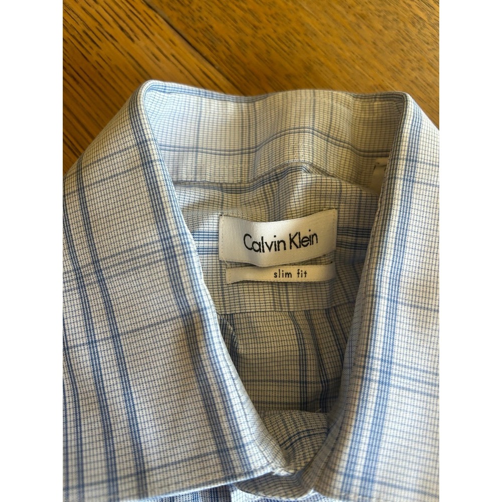 Calvin Klein‎ Men's Slim Fit Dress Shirt – Size 16  34/35 - Picture 5 of 12